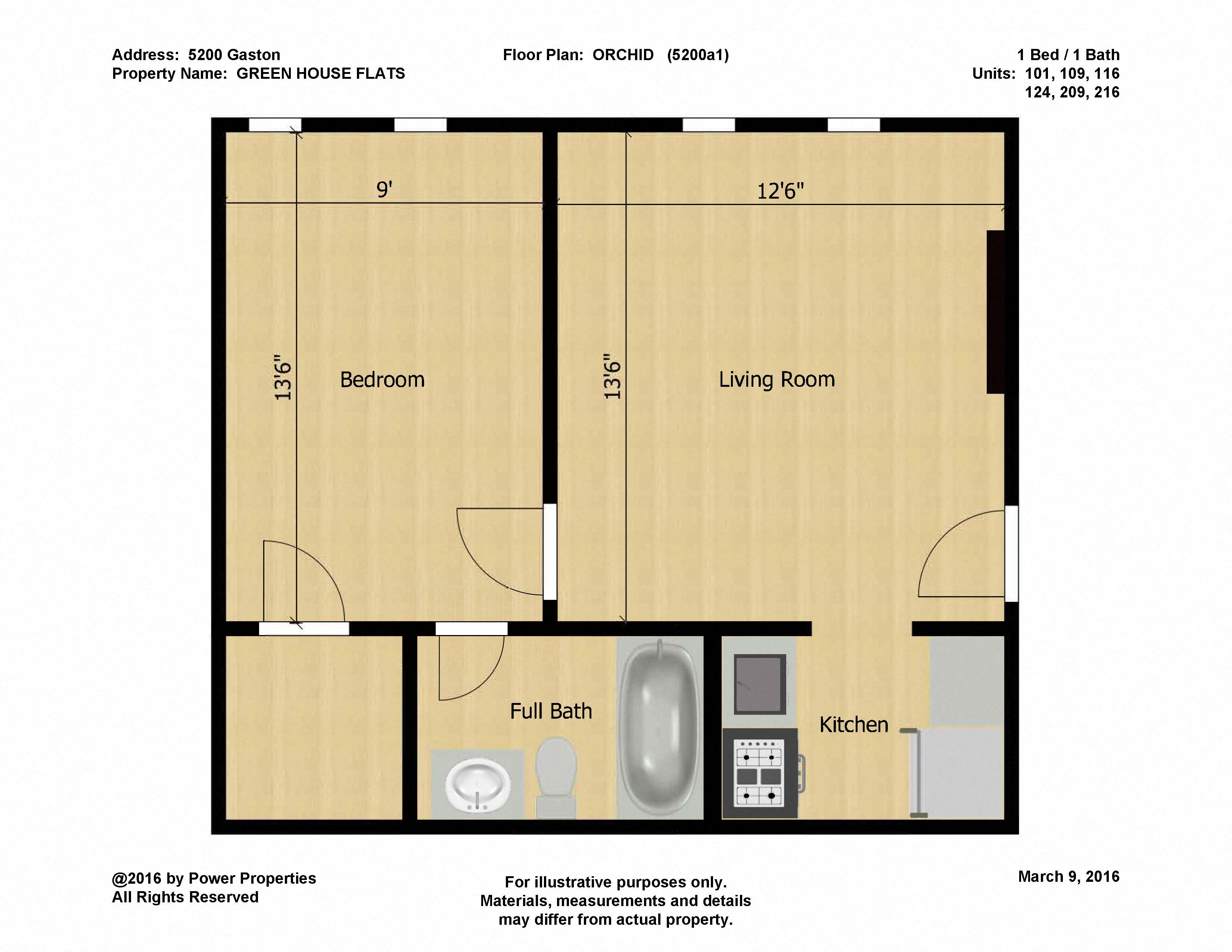 Floor Plans of GREEN HOUSE FLATS in Dallas, TX